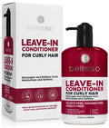 Leave in Conditioner for Curly Hair   Frizz Control for Women and Men   Restores Dry Damaged and Wavy Hair   Detangler Cream and Sulfate Free Anti Static Moisturizer Treatment with Shea Butter