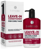 Leave in Conditioner for Curly Hair   Frizz Control for Women and Men   Restores Dry Damaged and Wavy Hair   Detangler Cream and Sulfate Free Anti Static Moisturizer Treatment with Shea Butter