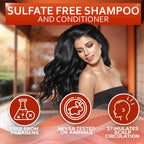 Batana Oil Shampoo and Conditioner Set   Thickening Hair Products for Women and Men   For Strengthening and Volumizing Fine and Thinning Hair   Sulfate Free with Biotin and Keratin for a Fuller Look