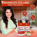Batana Oil Shampoo and Conditioner Set   Thickening Hair Products for Women and Men   For Strengthening and Volumizing Fine and Thinning Hair   Sulfate Free with Biotin and Keratin for a Fuller Look