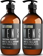 Mens Shampoo and Conditioner Set   Sulfate Free Strengthening and Thickening Formula for Fuller Hair   Helps with Thinning Hair   Formulated for Men   16 Fl Oz (Set of 2)