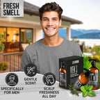 Mens Shampoo and Conditioner Set   Sulfate Free Strengthening and Thickening Formula for Fuller Hair   Helps with Thinning Hair   Formulated for Men   16 Fl Oz (Set of 2)